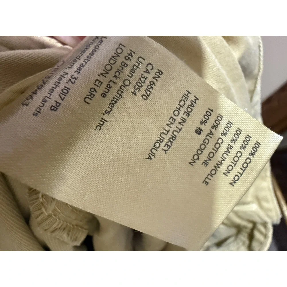Free People Women's Pleated Khaki Wide Leg Pants‎ Size 0
